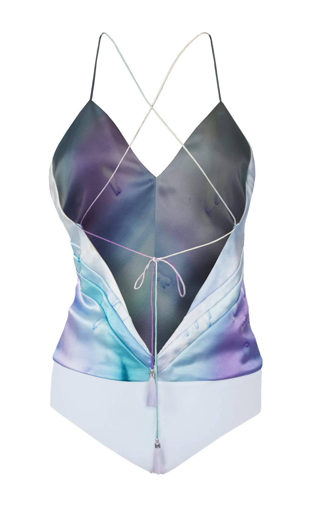 Nymeria Painted Silk Bodysuit - KxLNewYork