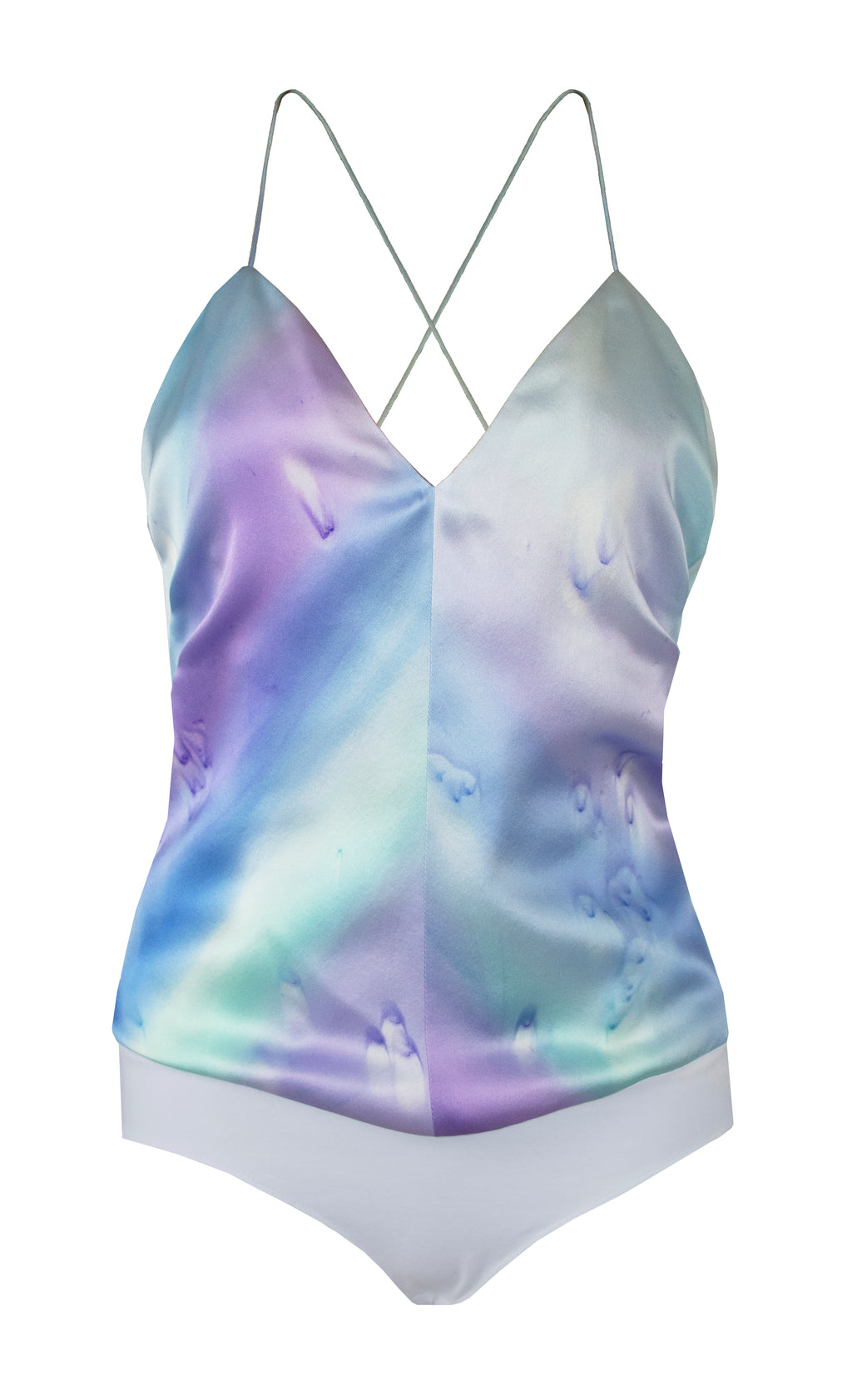 Nymeria Painted Silk Bodysuit - KxLNewYork