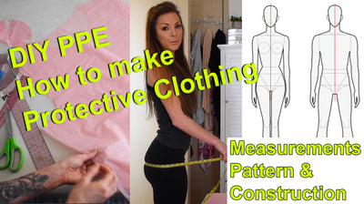 Basic Patternmaking & Sewing tutorial; How to Make protective clothing, take measurements DIY PPE