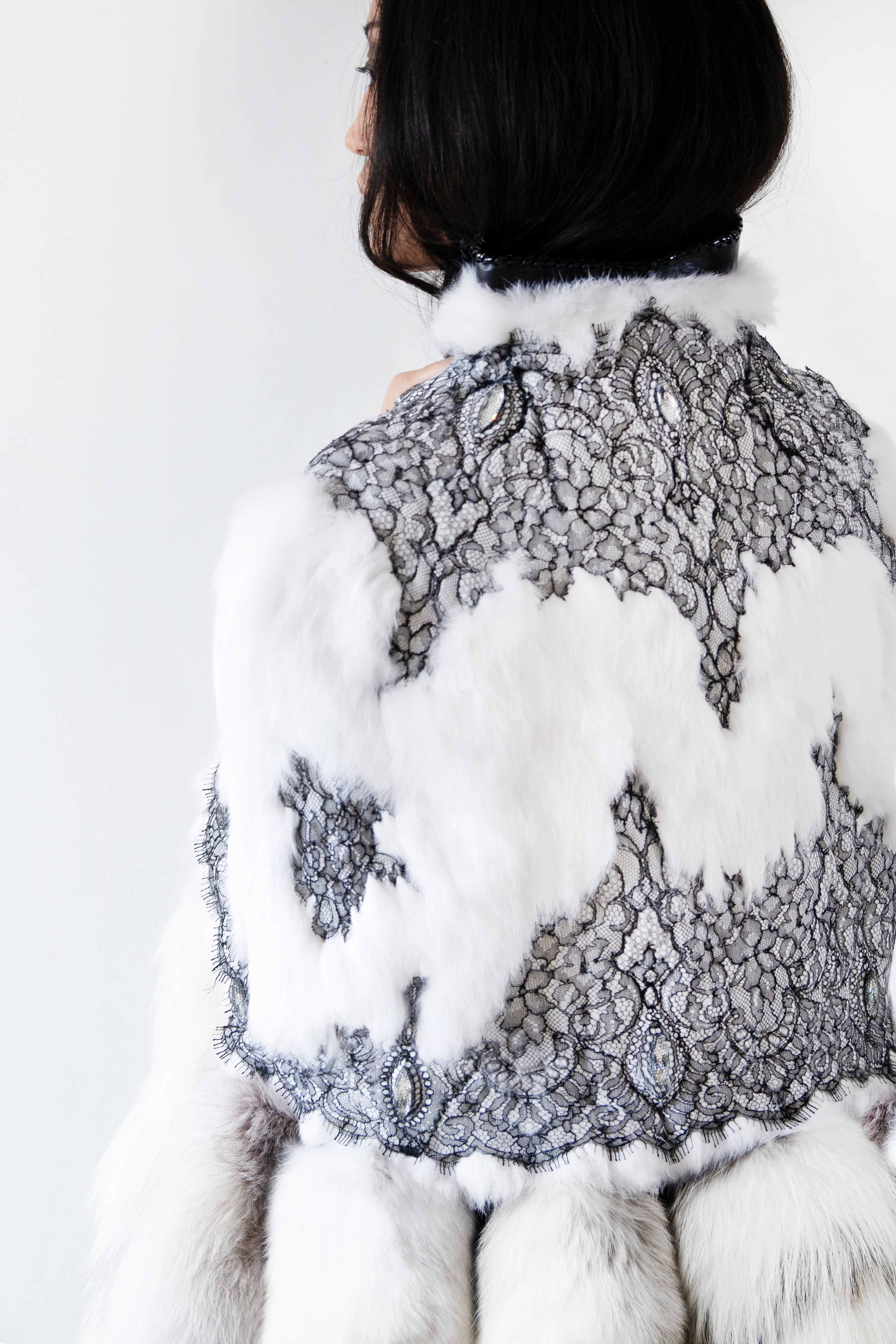 White winter evening with French lace - KxLNewYork