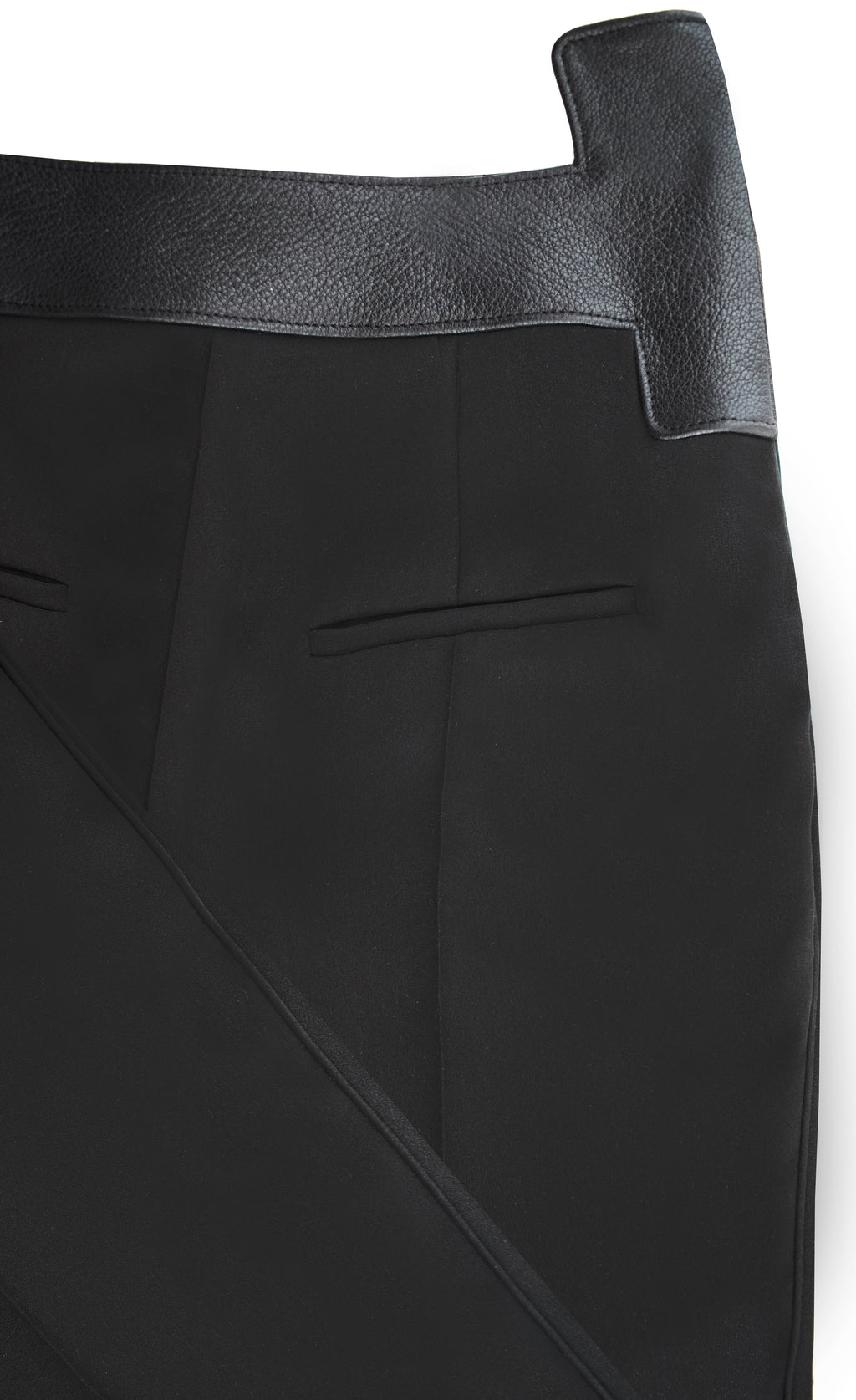 Sigmund Leather & Silk Straight Pant - KxLNewYork
